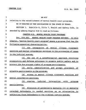 78th Texas Legislature, Regular Session, House Bill 2609, Chapter 1120