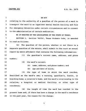 78th Texas Legislature, Regular Session, House Bill 2679, Chapter 692