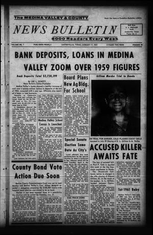 The Medina Valley & County News Bulletin (Castroville, Tex.), Vol. 1, No. 50, Ed. 1 Wednesday, January 11, 1961
