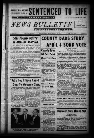 The Medina Valley & County News Bulletin (Castroville, Tex.), Vol. 1, No. 51, Ed. 1 Wednesday, January 18, 1961