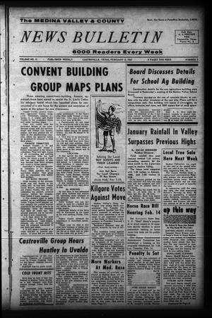 The Medina Valley & County News Bulletin (Castroville, Tex.), Vol. 2, No. 2, Ed. 1 Wednesday, February 8, 1961