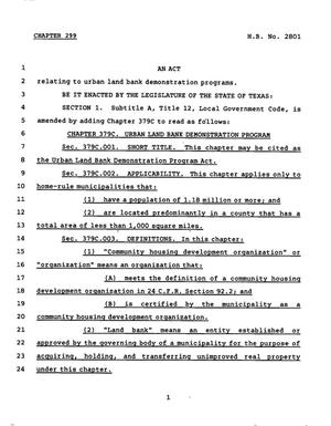 78th Texas Legislature, Regular Session, House Bill 2801, Chapter 299