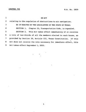 78th Texas Legislature, Regular Session, House Bill 2859, Chapter 708