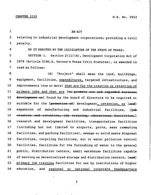 78th Texas Legislature, Regular Session, House Bill 2912, Chapter 1132