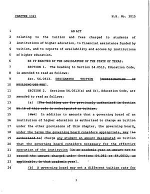 78th Texas Legislature, Regular Session, House Bill 3015, Chapter 1321