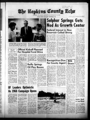 The Hopkins County Echo (Sulphur Springs, Tex.), Vol. 93, No. 38, Ed. 1 Friday, September 20, 1968