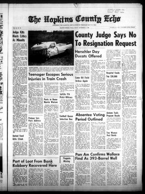 The Hopkins County Echo (Sulphur Springs, Tex.), Vol. 93, No. 39, Ed. 1 Friday, September 27, 1968