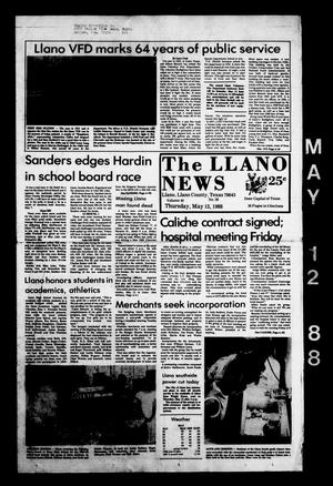 Primary view of object titled 'The Llano News (Llano, Tex.), Vol. 97, No. 28, Ed. 1 Thursday, May 12, 1988'.