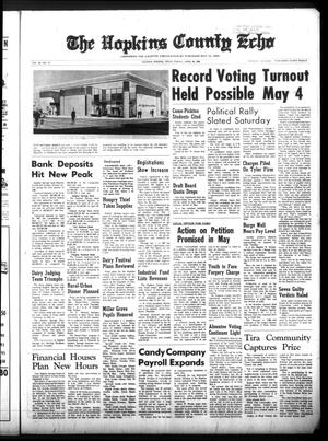 The Hopkins County Echo (Sulphur Springs, Tex.), Vol. 93, No. 17, Ed. 1 Friday, April 26, 1968