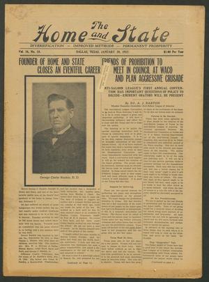 The Home and State (Dallas, Tex.), Vol. 16, No. 18, Ed. 1 Saturday, January 30, 1915