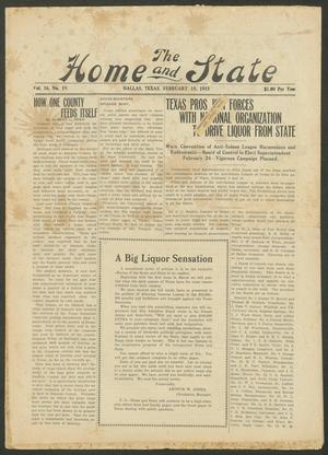 The Home and State (Dallas, Tex.), Vol. 16, No. 19, Ed. 1 Monday, February 15, 1915