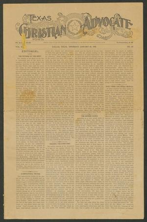 Primary view of object titled 'Texas Christian Advocate (Dallas, Tex.), Vol. [47], No. 20, Ed. 1 Thursday, January 10, 1901'.