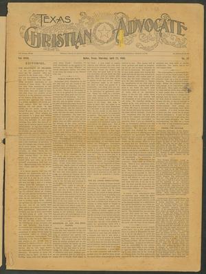 Primary view of object titled 'Texas Christian Advocate (Dallas, Tex.), Vol. 47, No. 35, Ed. 1 Thursday, April 25, 1901'.