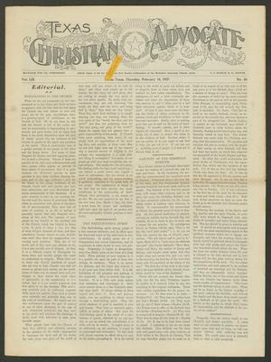 Texas Christian Advocate (Dallas, Tex.), Vol. 53, No. 26, Ed. 1 Thursday, February 14, 1907