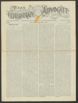 Primary view of object titled 'Texas Christian Advocate (Dallas, Tex.), Vol. 53, No. 29, Ed. 1 Thursday, March 7, 1907'.