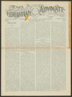 Primary view of object titled 'Texas Christian Advocate (Dallas, Tex.), Vol. 53, No. 38, Ed. 1 Thursday, May 9, 1907'.