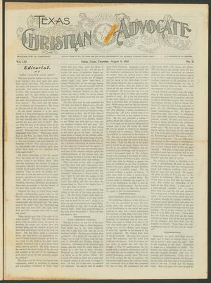 Primary view of object titled 'Texas Christian Advocate (Dallas, Tex.), Vol. 53, No. 51, Ed. 1 Thursday, August 8, 1907'.
