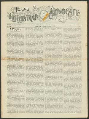 Texas Christian Advocate (Dallas, Tex.), Vol. 54, No. 7, Ed. 1 Thursday, October 3, 1907
