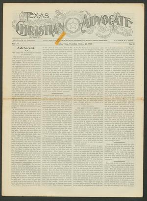 Primary view of object titled 'Texas Christian Advocate (Dallas, Tex.), Vol. 54, No. 10, Ed. 1 Thursday, October 24, 1907'.