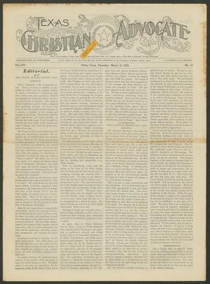Primary view of object titled 'Texas Christian Advocate (Dallas, Tex.), Vol. 54, No. 30, Ed. 1 Thursday, March 12, 1908'.