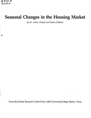 Seasonal Changes in the Housing Market