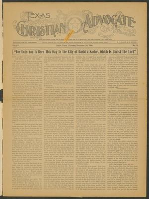 Primary view of object titled 'Texas Christian Advocate (Dallas, Tex.), Vol. 55, No. 19, Ed. 1 Thursday, December 24, 1908'.