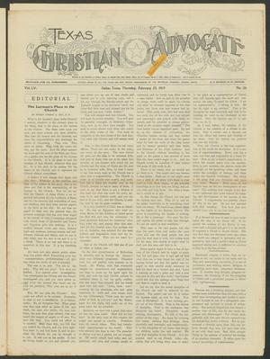 Texas Christian Advocate (Dallas, Tex.), Vol. 55, No. 28, Ed. 1 Thursday, February 25, 1909