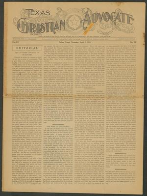 Primary view of object titled 'Texas Christian Advocate (Dallas, Tex.), Vol. 55, No. 33, Ed. 1 Thursday, April 1, 1909'.