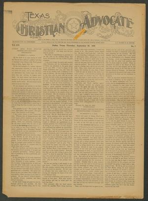 Primary view of object titled 'Texas Christian Advocate (Dallas, Tex.), Vol. 56, No. 7, Ed. 1 Thursday, September 30, 1909'.