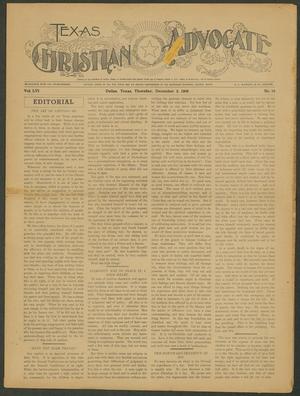 Texas Christian Advocate (Dallas, Tex.), Vol. 56, No. 16, Ed. 1 Thursday, December 2, 1909