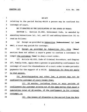 78th Texas Legislature, Regular Session, House Bill 346, Chapter 425