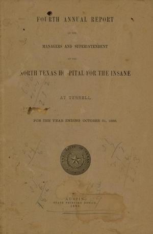 Primary view of object titled 'North Texas Hospital for the Insane Annual Report: 1888'.