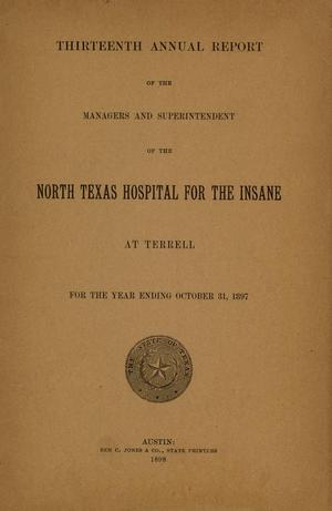 Primary view of object titled 'North Texas Hospital for the Insane Annual Report: 1897'.
