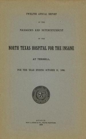 North Texas Hospital for the Insane Annual Report: 1896