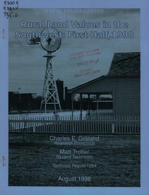 Rural Land Values in the Southwest: First Half, 1998