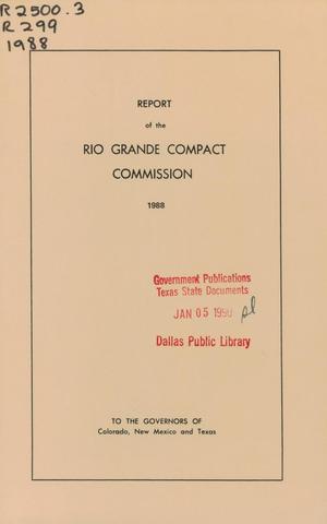 Report of the Rio Grande Compact Commission: 1988