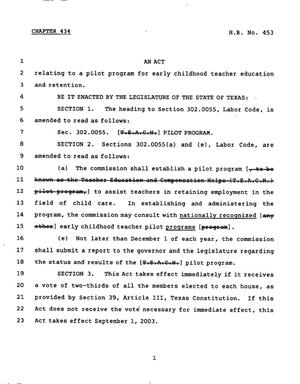 78th Texas Legislature, Regular Session, House Bill 453, Chapter 434