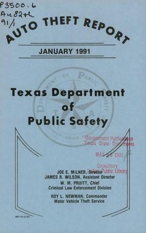 Texas Auto Theft Report: January 1991