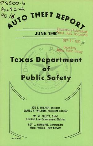 Texas Auto Theft Report: June 1990