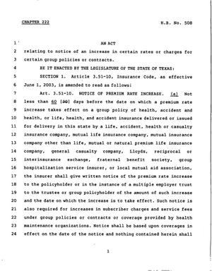 78th Texas Legislature, Regular Session, House Bill 508, Chapter 222