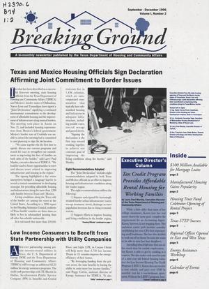 Breaking Ground, Volume 1, Number 2, September - December 1996