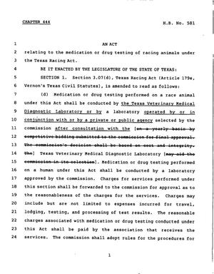 78th Texas Legislature, Regular Session, House Bill 581, Chapter 444