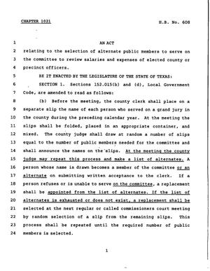 78th Texas Legislature, Regular Session, House Bill 608, Chapter 1021