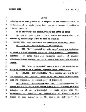 78th Texas Legislature, Regular Session, House Bill 627, Chapter 1022