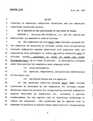 78th Texas Legislature, Regular Session, House Bill 638, Chapter 1023