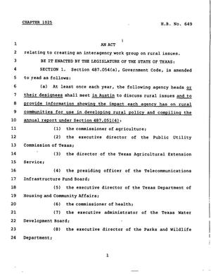 78th Texas Legislature, Regular Session, House Bill 649, Chapter 1025