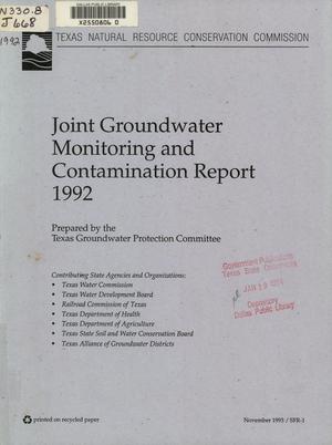 Primary view of object titled 'Joint Groundwater Monitoring and Contamination Report: 1992'.