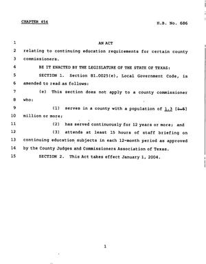 78th Texas Legislature, Regular Session, House Bill 686, Chapter 454