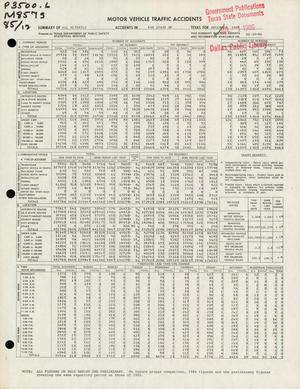 Summary of All Reported Accidents in the State of Texas for December 1985
