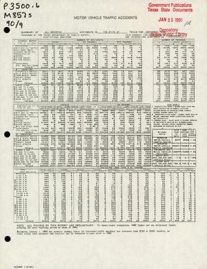 Summary of All Reported Accidents in the State of Texas for September 1990